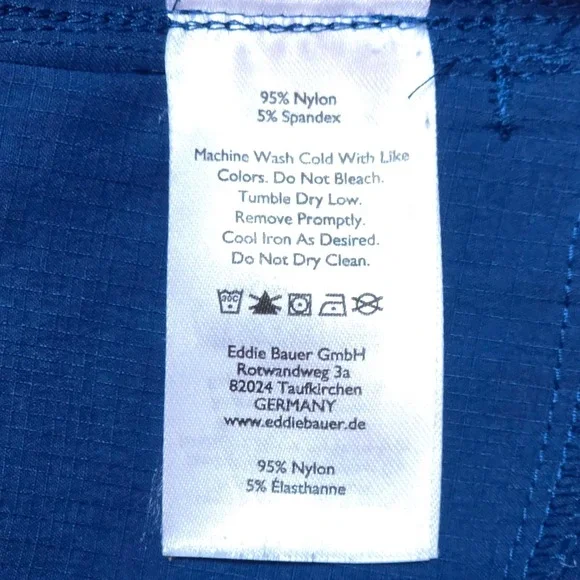 Eddie Bauer First Ascent Women 10 Blue Ripstop Hiking Shorts Pockets Women's 10 - Picture 8 of 9